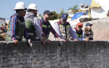 Supervisa Gobierno de Pepe Chedraui construcción del Puente Vehicular de San Miguel Canoa